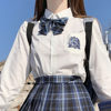 猫裙裙海軍校尉，夏季学生jk制服衬衫短袖，长袖校服刺绣白衬衫
