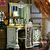 欧式实木梳妆台白色家用别墅雕花卧室大理石面公主化妆桌镜组合