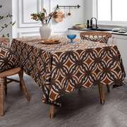 高档长方形桌布高级感美式现代餐桌布桌旗套装可定制装饰布茶几桌