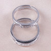 戒指镀银对戒女个性指环开口1314男韩国气质唯华瑞士钻情侣简约