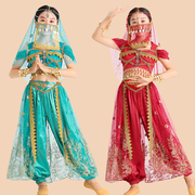 儿童印度舞蹈服装女六一幼儿茉莉公主裙新疆民族舞合唱表演出服新