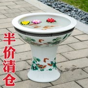 陶瓷鱼缸瓷底座种花养乌龟缸，睡莲碗莲花，吸上水石盆假山水缸造景大