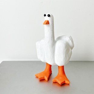 “鸭鸭我长了个中指”竖中指鸭 创意树脂桌面搞怪摆件 送朋友同学