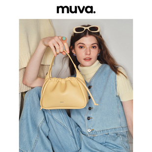 muva云朵包斜挎包女包高级感包包女士，2024手提包真皮2.22