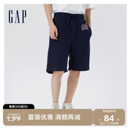 gap男装logo法式圈织软卫裤589665夏季款，户外山系运动休闲短裤