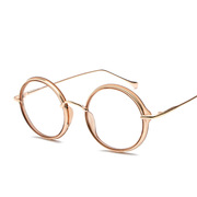 法国CapinKofin眼镜框潮流金属平光镜个性圆形全框复古原宿眼镜杰