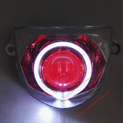 摩托车灵的HJ125T-18大灯改装双光透镜天使眼氙气灯恶魔大灯总成