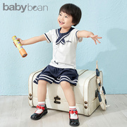 babybean亲豆女童夏季海军风短袖裙裤套装小小航海家（女）