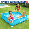 INTEX方形支架游泳池婴儿戏水池玩沙池海洋球池养鱼池加厚