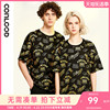 conlood2024年夏季创意潮牌短袖街头宽松T恤情侣情夏装上衣