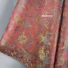 《石榴牡丹》枣红色新中式旗袍，马甲仿宋锦，绸缎面料提花织锦缎布料