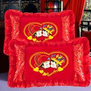 十字绣枕头套自己绣结婚卧室一对十字绣抱枕，中国风过年喜庆婚房