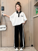 女中大童夏季蝙蝠衫，阔腿裤套装2023韩版休闲宽松高质量两件套