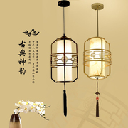 新中式小吊灯过道仿古单头吧台灯，餐厅阳台走廊，灯具复古玄关灯饰
