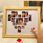 一周年恋爱纪念日礼物DIY照片定制相框摆台七夕情人节高级有意义