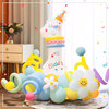 儿童1234白色生日数字气球花立柱男女孩周岁生日派对场景布置装饰