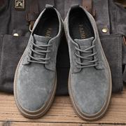 男鞋秋季英伦潮流复古真皮，运动工装休闲短靴低帮磨砂皮马丁靴