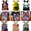 抖音猴子t恤欧美3d黑猩猩背心，男潮流夏季修身搞笑乌猴背心马甲