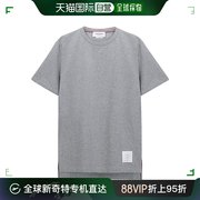 韩国直邮thombrowne短袖，t恤男女，款浅灰色圆领长款纯棉宽松透气