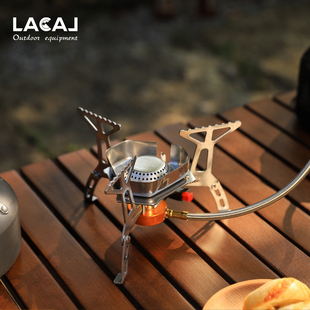 LACAL勒卡户外卡式炉头便携式防风猛火炉折叠野营炉露营烧水煮茶