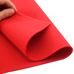 半米价大红色太空棉面料，高档加厚夹层真空夹丝，针织布空气层布料