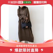 日本直邮antiqua 女士高领毛衣连衣裙 一体设计 宽松舒适 柔软触