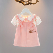 女宝宝夏装短袖裙1-2半岁女童公主裙婴儿裙子夏季儿童连衣裙3