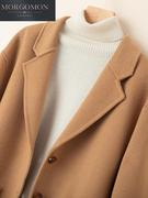 秋冬双面纯羊毛呢子大衣女士西装领修身气质显瘦短款外套