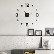 3d立体时钟墙贴简约创意数字夜光静音钟表客厅卧室数字钟数字挂钟