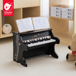 会员可来赛可弹奏机械小钢琴，1--6岁宝宝迷你礼物音乐木质玩具