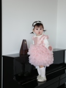 女宝宝生日一周岁礼服女童韩版公主，裙抓周粉色，蓬蓬可爱俏皮蛋糕裙