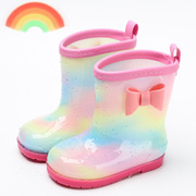 儿童雨鞋女孩款幼儿园小男孩一体水鞋防滑轻便沙滩防水公主雨靴