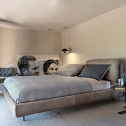 意大利轻奢真皮软床，意式极简双人大床1.8米别墅，主卧室婚房家具