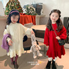 韩版儿童针织毛衣裙(毛衣裙，)2023冬女童，中长款麻花鱼尾毛衣裙毛线连衣裙