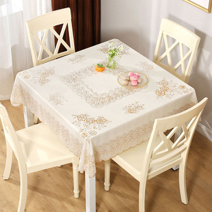 方桌布防水防油免洗正方形PVC塑料餐桌布八仙桌麻将桌台布茶几布