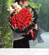 99朵红玫瑰花束爱人送女友表白求婚生日重庆鲜花速递花店同城送花