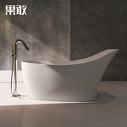 果敢独立式酒店民宿家用浴盆亚克力个性高靠背1.6-1.8米浴盆