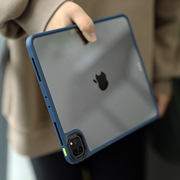 ipadpro保护套2020全面屏11英寸防摔全包Air4带笔槽撞色12.9边框+透明背板iPad平板后壳2018简约Pro潮4代