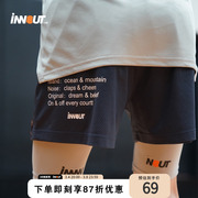 innoutlab美式四分复古双层运动篮球短裤网眼透气裤宽松夏季