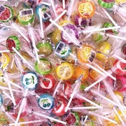 纯手工水果切片棒棒糖混合水果味糖果儿童散装糖果高颜值零食