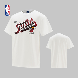NBA22-23赛季东区冠军热火纪念短袖男女情侣运动休闲T恤
