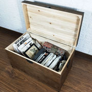 木质收纳箱复古实木箱子，大号长方形家用定制带锁储物箱整理小木箱
