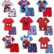 夏季男女儿童纯棉短袖，超人蜘蛛侠蝙蝠侠钢铁侠，麦昆家居服睡衣套装