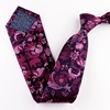 尖货英国真丝提花领带7.5CM男士商务正装复古桑蚕丝刺绣紫红花纹