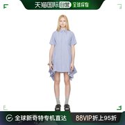 香港直邮潮奢sacai女士，蓝色帕角式，裙摆连衣裙