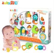澳贝10只组合装牙胶摇铃，奥贝礼盒新生婴儿，宝宝玩具0-1岁玩具
