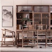 禅意中式实木家具茶几泡茶桌，新中式办公室茶，桌椅组合家具全屋定制