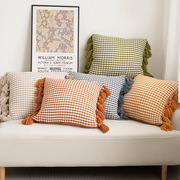 北欧花朵沙发抱枕毛线菠萝格腰枕网红针织抱枕套 Knitted pillow