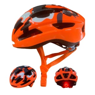 定制儿童骑行头盔带灯男女孩防晒安全帽子，通用户外轮滑自行车防护