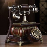 厂老式仿古电话机实木复古旋转拨号电话机欧式复古中式电话家用促